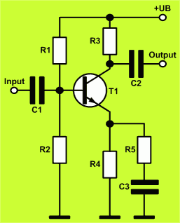 Emitterschaltung mit NPN-Transistor