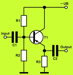 Kollektorschaltung mit PNP-Transistor